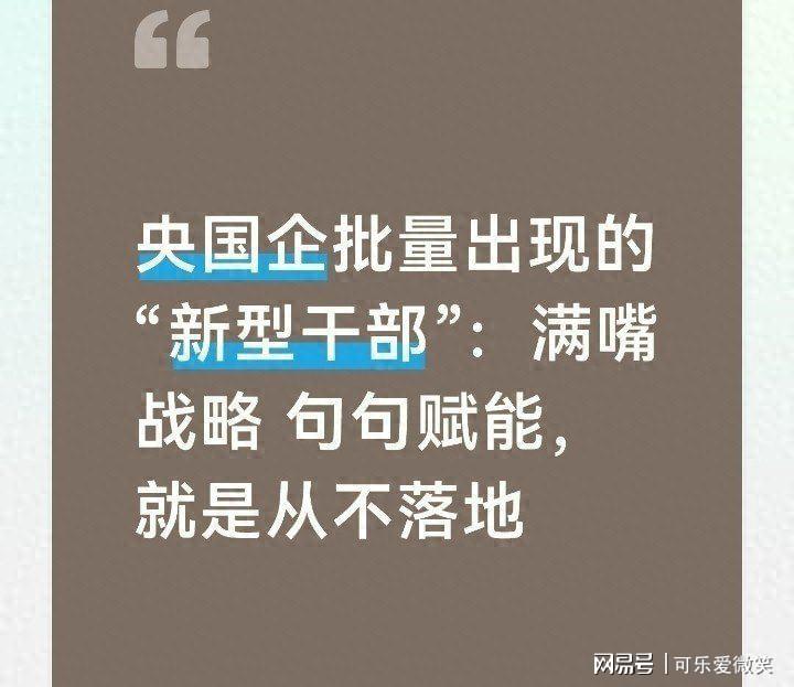 央国企涌现一批的“新型干部”：满嘴战略，句句赋能，就是难落地