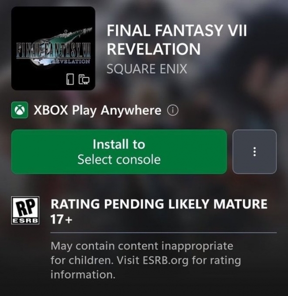 《FF7》或获M级评级!粉丝狂喜:这才是我们想要的